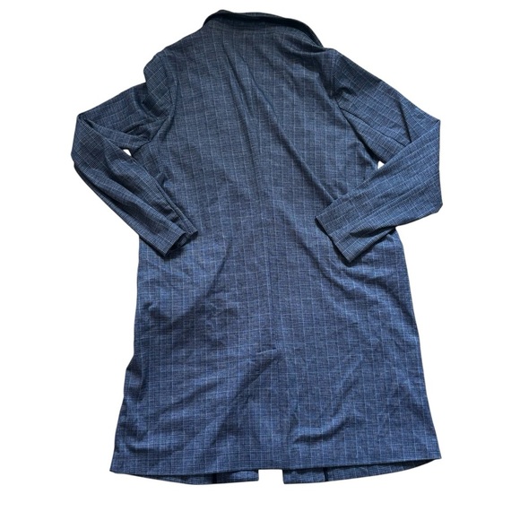 ADRIANNA PAPELL Ponte Knit Jacquard Plaid Black Gray Size Large Jacket Coat - Picture 2 of 5